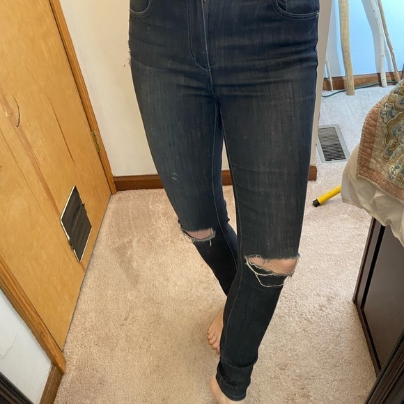 Garage Size 5 Super High Jegging Faded Black Skinny - Picture 7 of 13